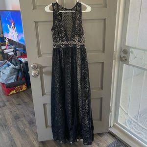 Windsor Black Long Dress - Bridesmaid Dress